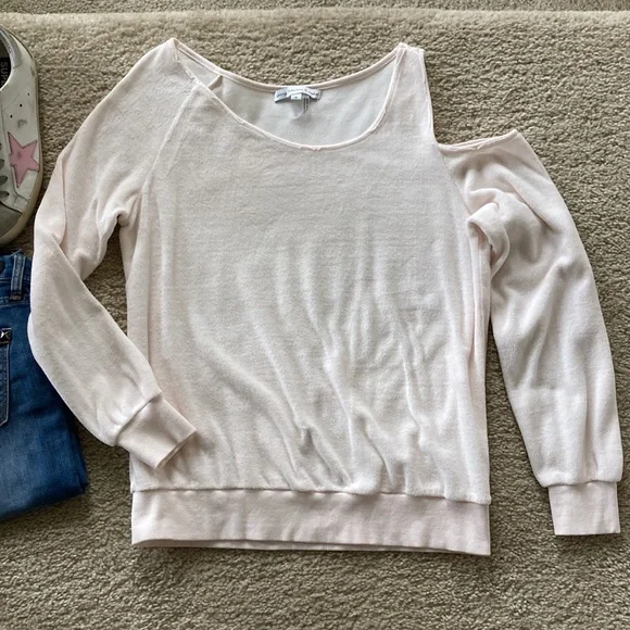 Young Fabulous & Broke Jacee Velour Top in Cream - Picture 2 of 10